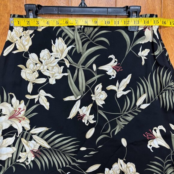 VTG Tommy Bahama Womens Silk Midi Skirt Size 10 Floral Flowy Hawaiian Tropical - Picture 10 of 10
